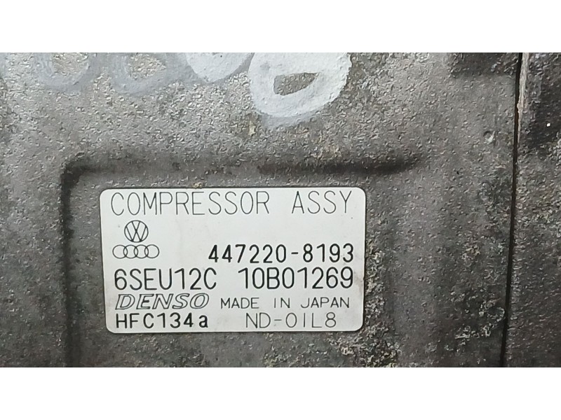 Recambio de compresor aire acondicionado para audi a2 (8z0) 1.4 tdi referencia OEM IAM 8Z0260805A DENSO 6SEU12C 4472208193