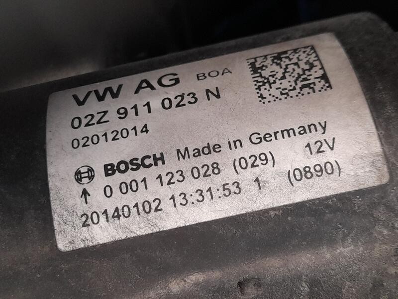 Recambio de motor arranque para volkswagen polo v (6r1, 6c1) 1.2 tdi referencia OEM IAM 02Z911023N 0001123028 BOSCH 