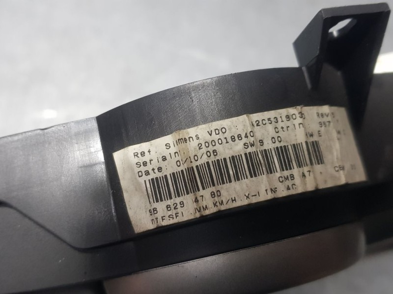 Recambio de cuadro instrumentos para peugeot 207 x-line referencia OEM IAM 9662914780 A2C53190340 SIEMENS VDO