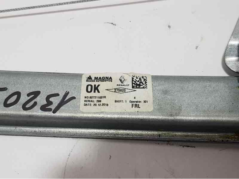 Recambio de elevalunas trasero izquierdo para dacia sandero stepway referencia OEM IAM 827211031R 275620 ELECTRICO MAGNA 2 PINS