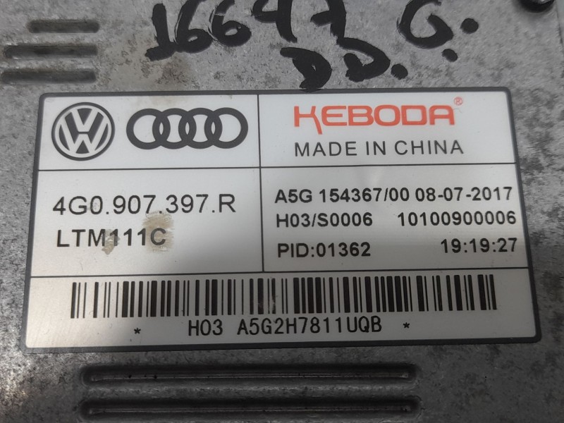 Recambio de centralita faro para audi a3 sportback (8va, 8vf) 1.6 tdi referencia OEM IAM 4G0907397R DELANTERO DERECHO 