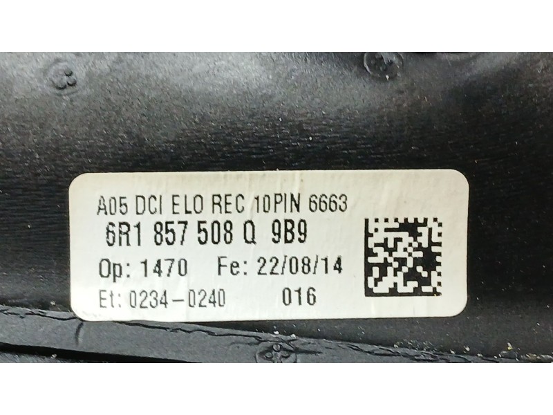 Recambio de retrovisor derecho para volkswagen polo v (6r1, 6c1) 1.2 tdi referencia OEM IAM 6C1857508Q ELECTRICO ROZADO 6 PINS 