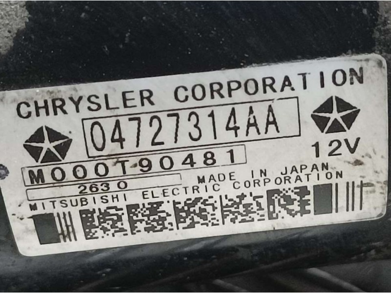 Recambio de motor arranque para chrysler voyager (rg) 2.4 se referencia OEM IAM 04727314AA M000T90481 MITSUBISHI