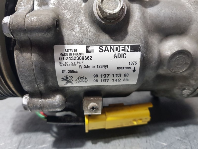 Recambio de compresor aire acondicionado para citroën jumper pritsche 33 l1 bluehdi 130 referencia OEM IAM 9819711380 SD7V16 SAN