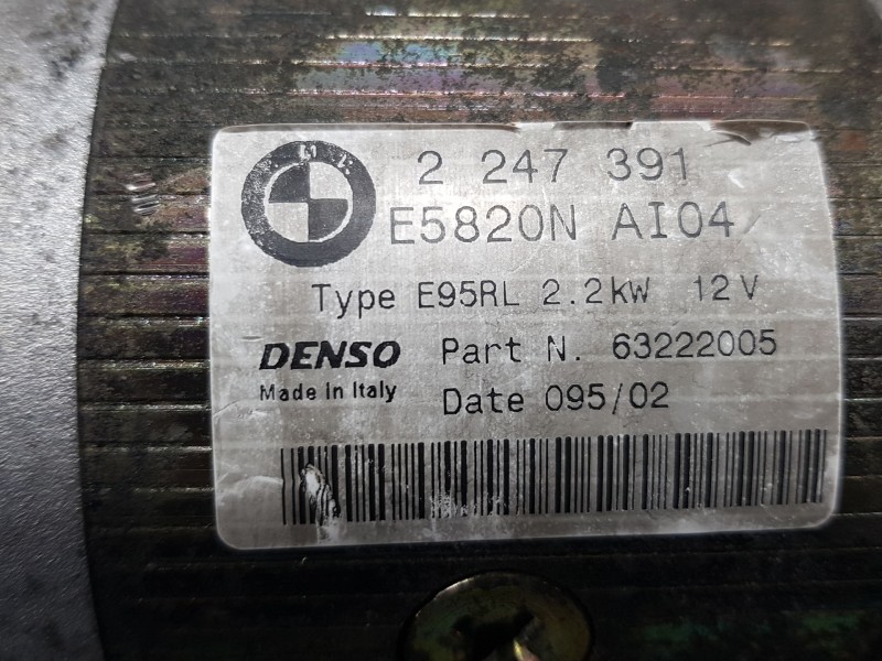 Recambio de motor arranque para bmw x5 (e53) 3.0 d referencia OEM IAM 63222005 DENSO 2247391