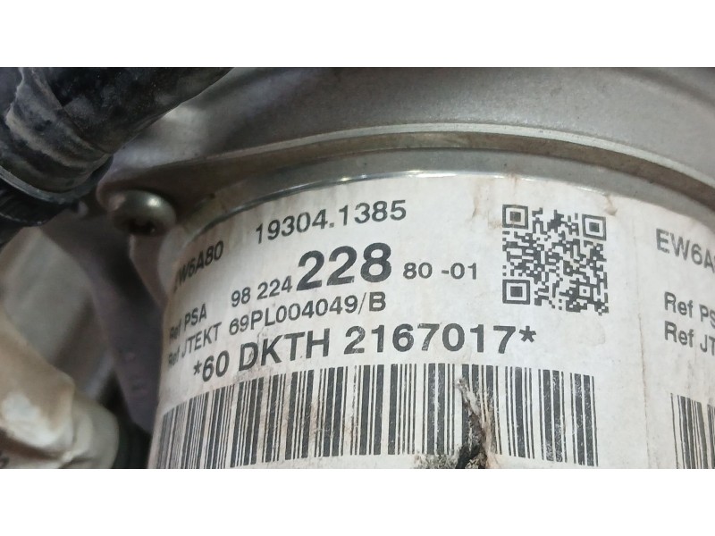 Recambio de cremallera direccion para peugeot 2008 i (cu_) 1.5 bluehdi 100 referencia OEM IAM 9822422880 ELECTRO-MECANICA JTEKT 