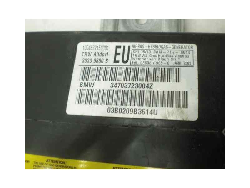 Recambio de airbag lateral izquierdo para bmw serie 3 berlina (e46) 320d edition advance referencia OEM IAM 72127037229 30339880