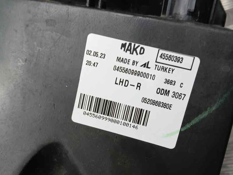 Recambio de faro derecho para fiat fiorino sx cargo referencia OEM IAM 520868380E 45560393 MAKO