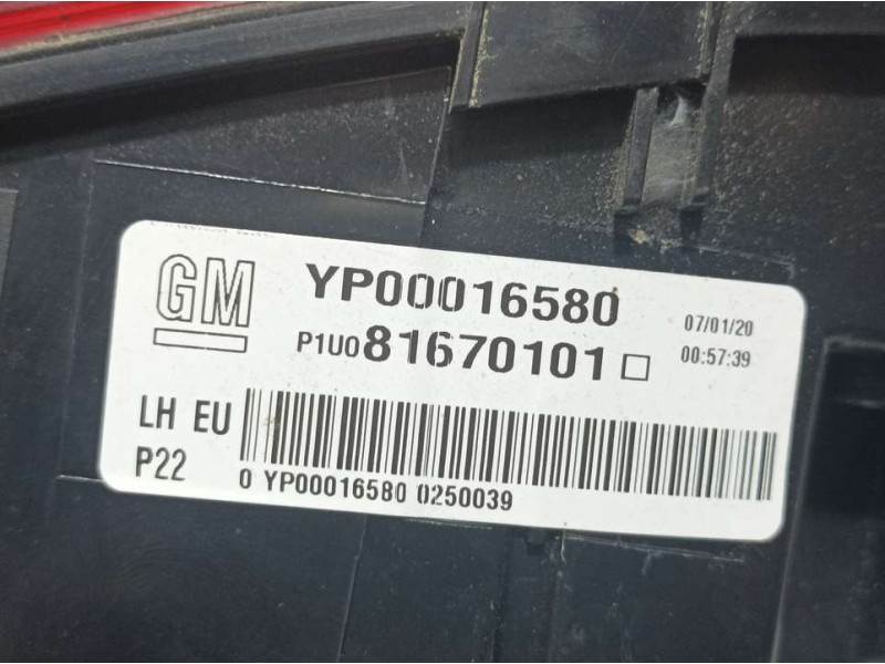 Recambio de piloto trasero izquierdo para opel grandland x design line referencia OEM IAM 81670101  INTERIOR