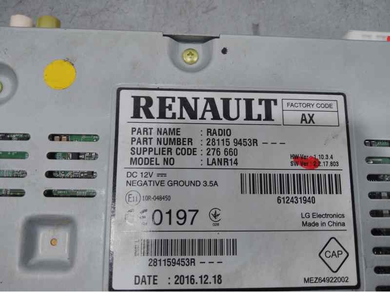 Recambio de sistema audio / radio para renault megane iv berlina 5p business referencia OEM IAM 281159453R  