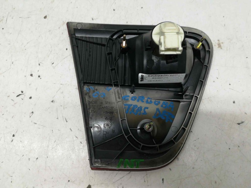 Recambio de piloto trasero derecho para seat cordoba berlina (6k2) referencia OEM IAM   INTERIOR