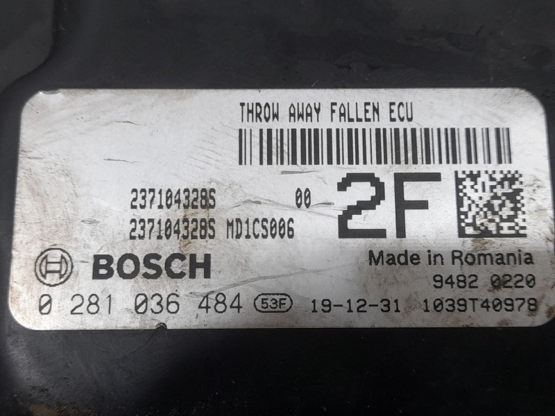 Recambio de centralita motor uce para renault megane iv sport tourer (k9a/m/n_) 1.5 blue dci 115 (k9a6) referencia OEM IAM 23710