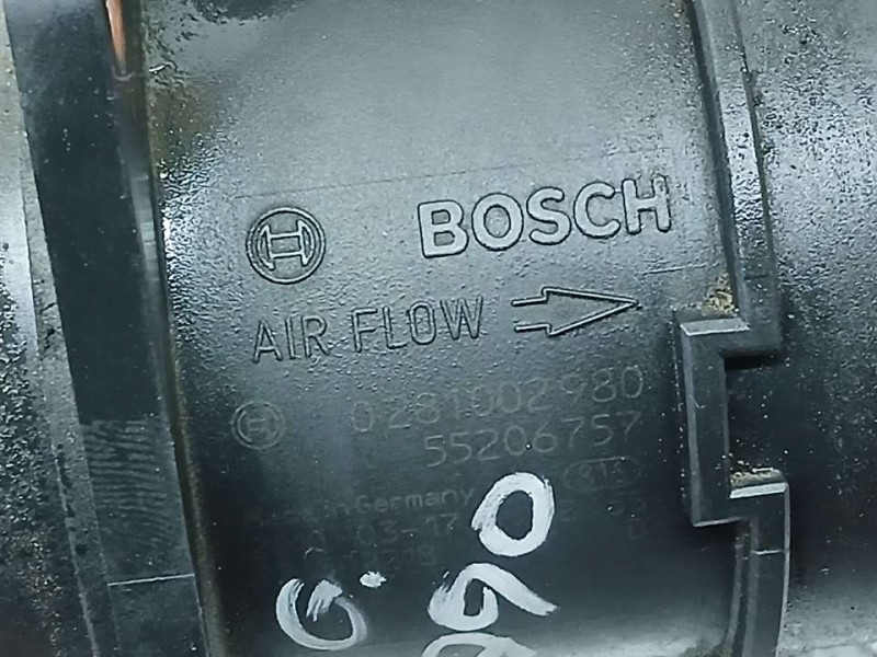 Recambio de caudalimetro para fiat bravo (198) 1.9 active multijet referencia OEM IAM 55206757 0281002980 BOSCH