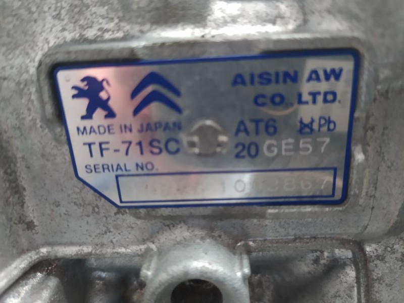 Recambio de caja cambios para peugeot 3008 active referencia OEM IAM 20GE57  AUTOMATICA