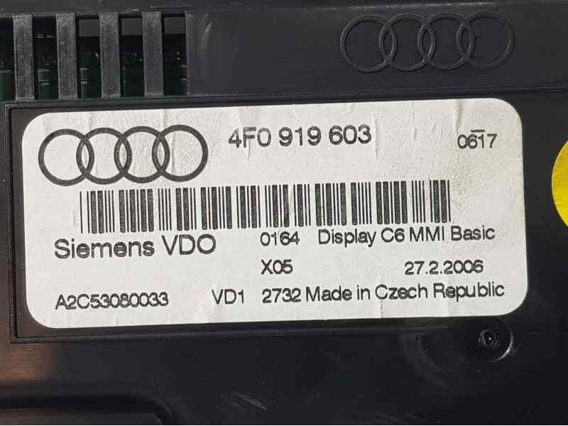 Recambio de pantalla multifuncion para audi a6 berlina (4f2) 2.0 tfsi referencia OEM IAM 4F0919603 A2C53080033 SIEMENS VDO