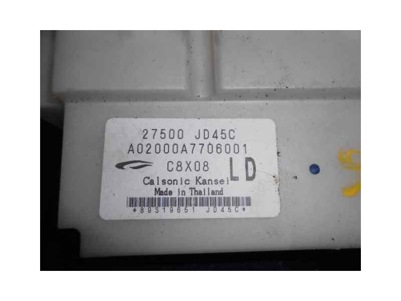 Recambio de mando climatizador para nissan qashqai (j10) acenta referencia OEM IAM A02000A7706001 27500JD45C CALSONIC KANSEI