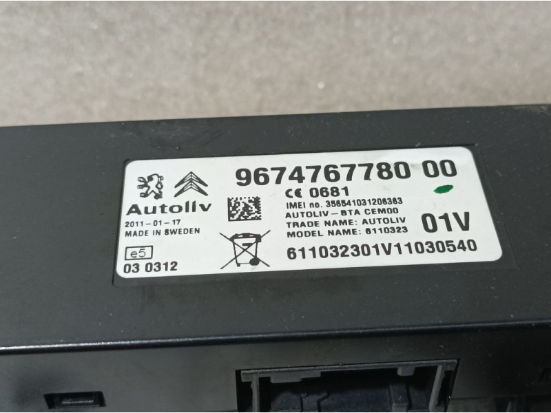 Recambio de modulo electronico para peugeot 508 allure referencia OEM IAM 9674767780 6110323 AUTOLIV