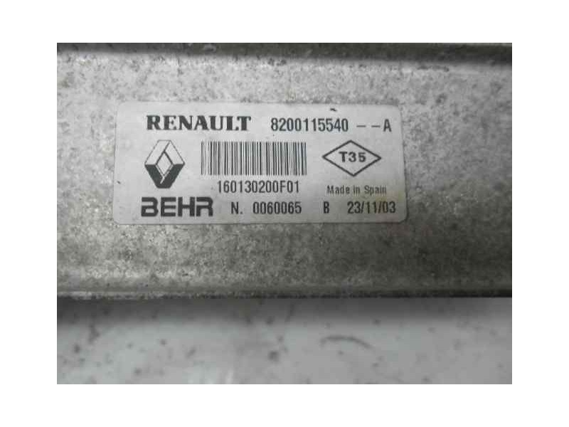 Recambio de intercooler para renault scenic ii confort authentique referencia OEM IAM 8200115540 160130200F01 BEHR