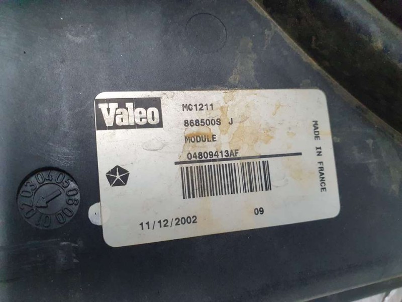 Recambio de electroventilador para chrysler voyager (rg) 2.5 crd se referencia OEM IAM 04809413AF 868500S VALEO