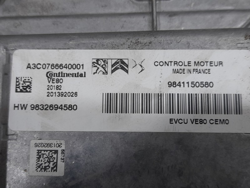 Recambio de centralita motor uce para peugeot 208 ii (ub_, up_, uw_, uj_) e-208 referencia OEM IAM 9841150580 A3C0766640001 CONT