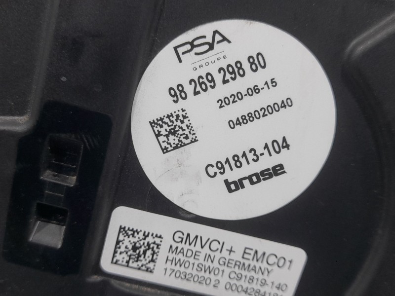 Recambio de electroventilador para peugeot 208 ii (ub_, up_, uw_, uj_) e-208 referencia OEM IAM 9826929880 C91813104 BROSE