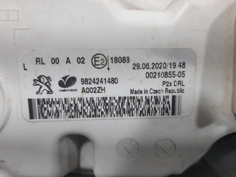 Recambio de piloto delantero izquierdo para peugeot 208 ii (ub_, up_, uw_, uj_) e-208 referencia OEM IAM 9824241480 LUZ DIURNA 