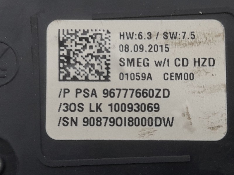 Recambio de mando multifuncion para peugeot 308 sw style referencia OEM IAM 96777660ZD  