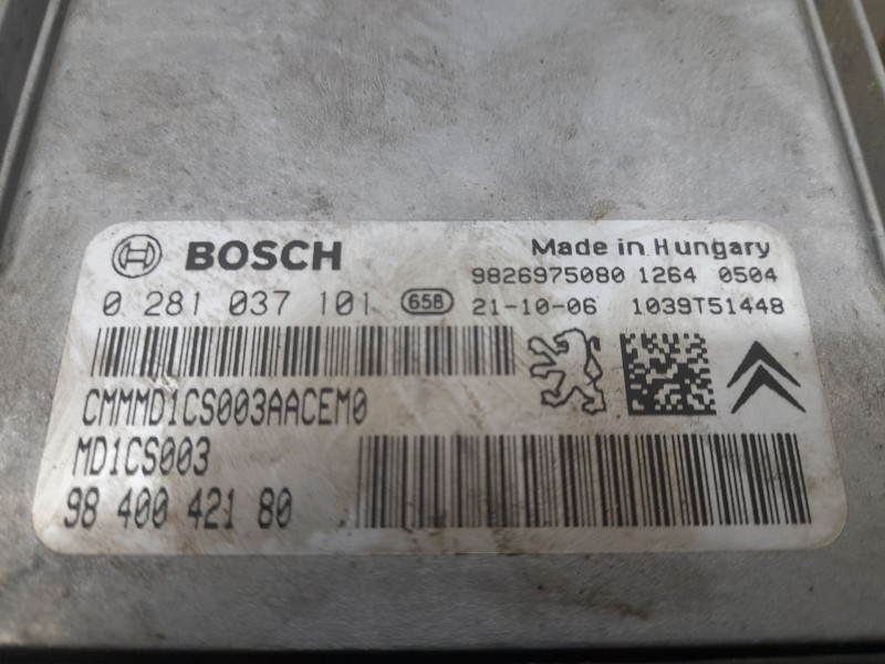 Recambio de centralita motor uce para citroën c3 iii (sx) 1.5 bluehdi 100 (sxyhyp, sxyhtu) referencia OEM IAM 9840042180 0281037