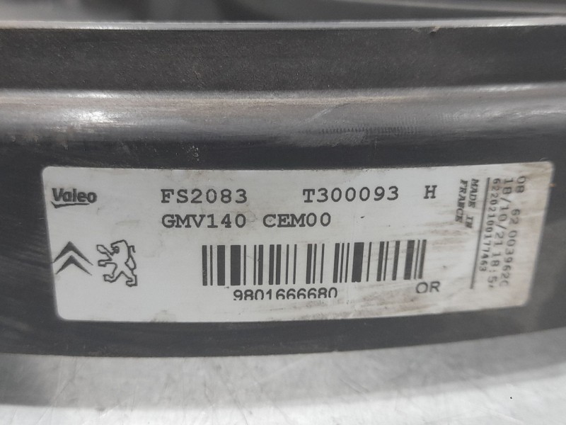 Recambio de electroventilador para citroën c3 iii (sx) 1.5 bluehdi 100 (sxyhyp, sxyhtu) referencia OEM IAM 9801666680 FS2083 VAL