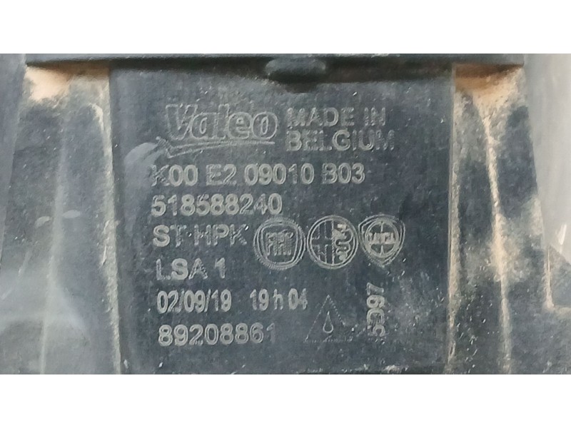 Recambio de faro antiniebla derecho para fiat tipo hatchback (356_, 357_) 1.4 (356hxa1b) referencia OEM IAM 518588240 VALEO 8920