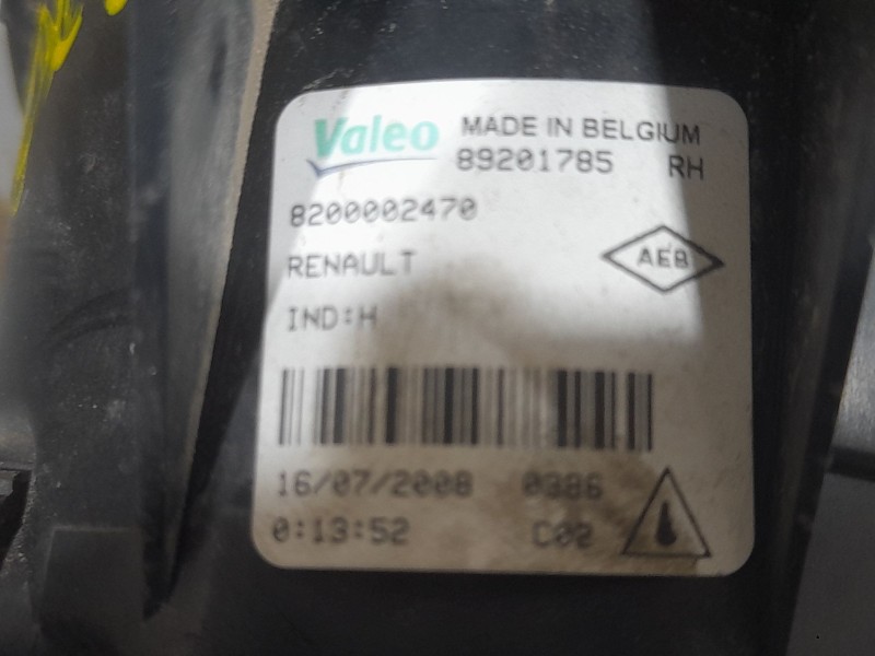 Recambio de faro antiniebla derecho para renault laguna ii (bg0) authentique referencia OEM IAM 8200002470  VALEO