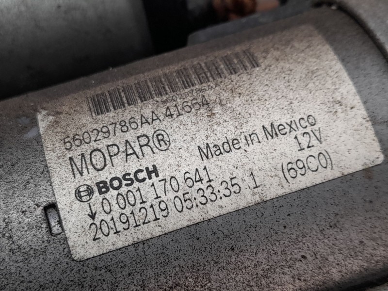 Recambio de motor arranque para jeep compass (mp, m6, mv, m7) 1.4 multiair referencia OEM IAM   