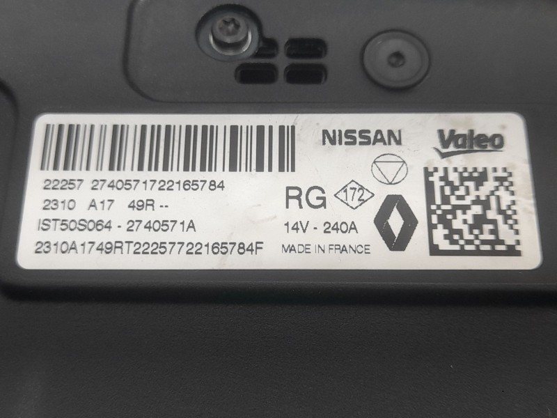Recambio de alternador para renault captur ii (hf_) tce 140 (hfn0) referencia OEM IAM 2310A1749R IST50S064 VALEO