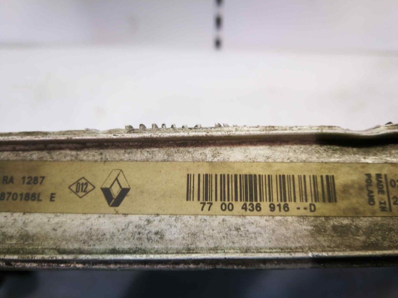 Recambio de radiador agua para renault clio ii fase ii (b/cb0) 1.5 dci diesel referencia OEM IAM 7700436916  