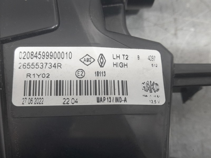 Recambio de piloto trasero izquierdo interior para renault captur ii (hf_) tce 140 (hfn0) referencia OEM IAM 265553734R  