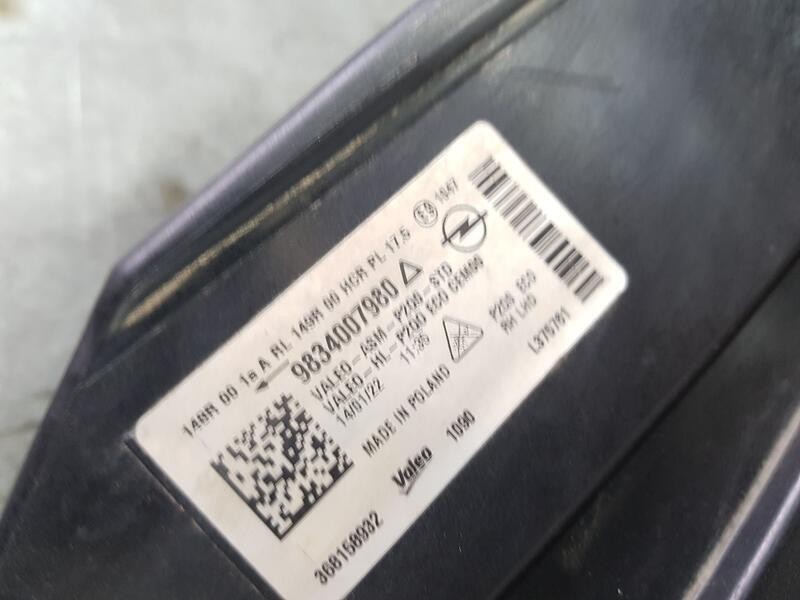 Recambio de faro derecho para opel mokka elegance referencia OEM IAM 9834007980  