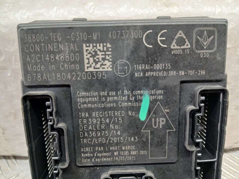 Recambio de modulo electronico para honda civic lim.4 (fc) 1.5 comfort referencia OEM IAM 38800TEC310M1 40737300 CONTINENTAL