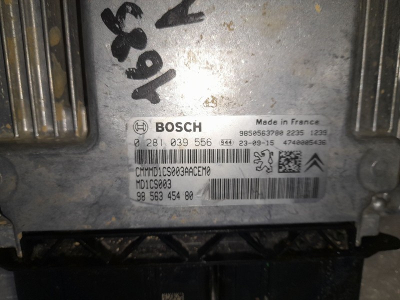 Recambio de centralita motor uce para opel vivaro c furgoneta (k0) 1.5 referencia OEM IAM 9826345480 BOSCH TOCADA 0281039556