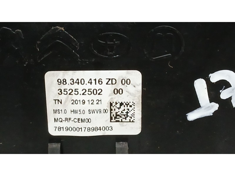 Recambio de mando calefaccion / aire acondicionado para peugeot partner furgoneta/monovolumen (k9) 1.5 bluehdi 100 referencia OE
