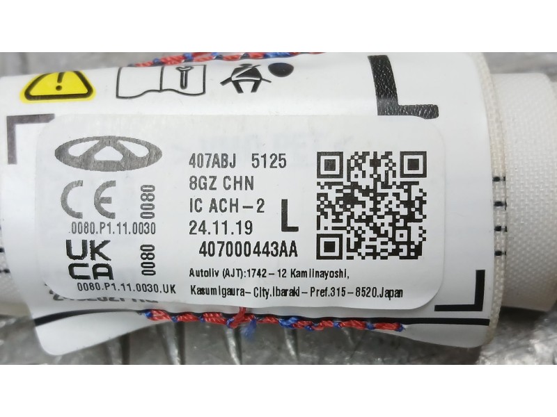 Recambio de airbag cortina delantero izquierdo para jaecoo 7 phev 1.5 tgdi 255kw referencia OEM IAM 407000443AA AUTOLIV 407ABJ51