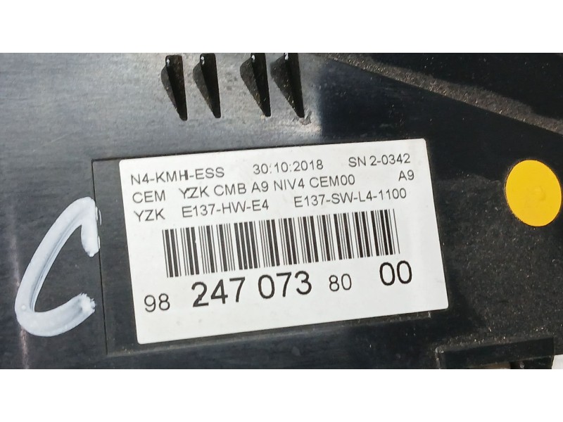 Recambio de cuadro instrumentos para peugeot 2008 (--.2013) style referencia OEM IAM 9824707380  sn20342