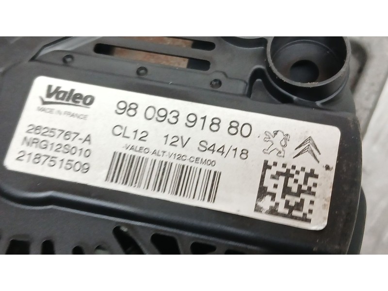 Recambio de alternador para peugeot 2008 (--.2013) style referencia OEM IAM 9809391880 VALEO 2625767a