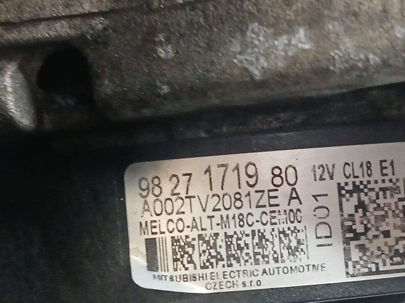Recambio de alternador para citroën c4 iii (ba_, bb_, bc_) 1.5 bluehdi 130 (bbyhzb) referencia OEM IAM 9827171980 MITSUBISHI A00