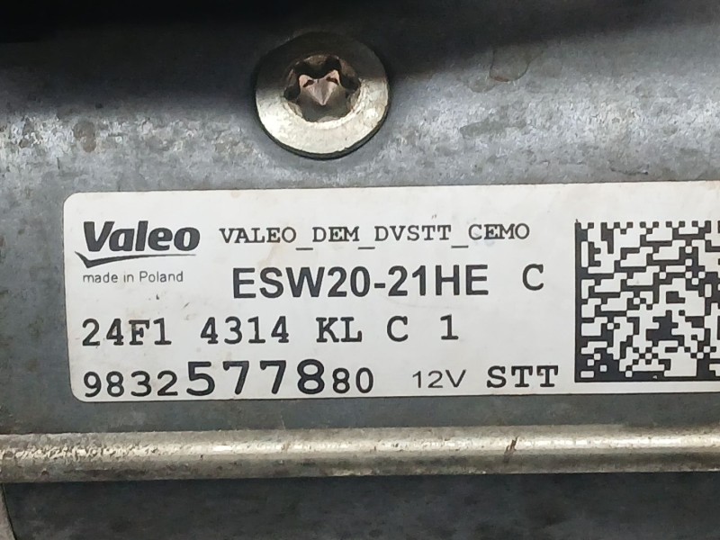 Recambio de motor arranque para citroën c4 iii (ba_, bb_, bc_) 1.5 bluehdi 130 (bbyhzb) referencia OEM IAM 9832577880 VALEO ESW2