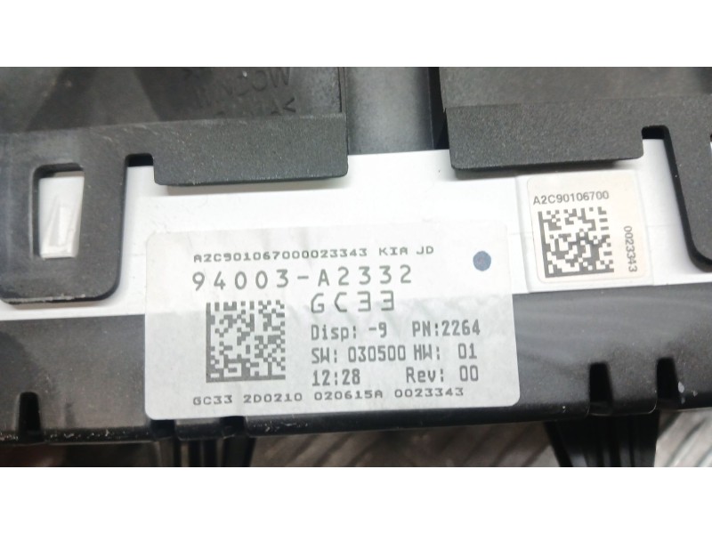 Recambio de cuadro instrumentos para kia cee´d (jd) 1.6 crdi 110 referencia OEM IAM 94003A2332  A2C90106700