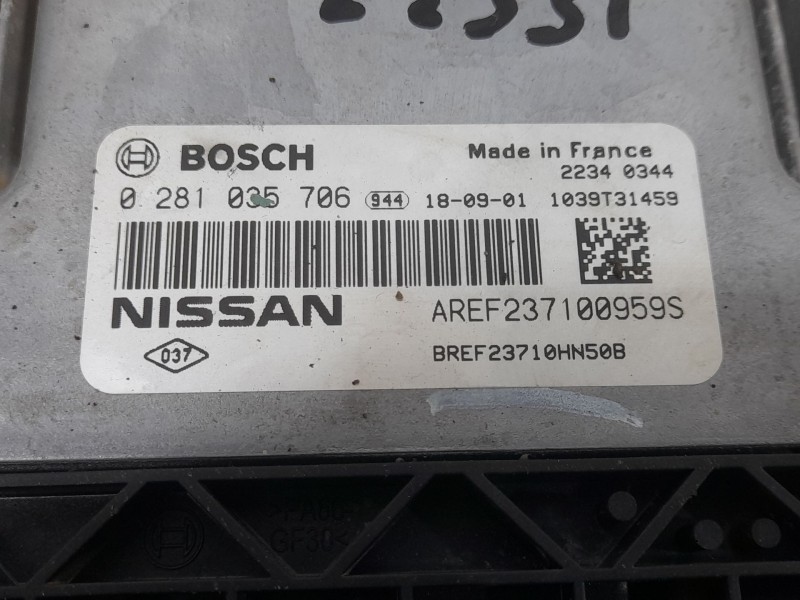 Recambio de centralita motor uce para nissan micra v (k14) acenta referencia OEM IAM AREF237100959S 0281035706 BOSCH