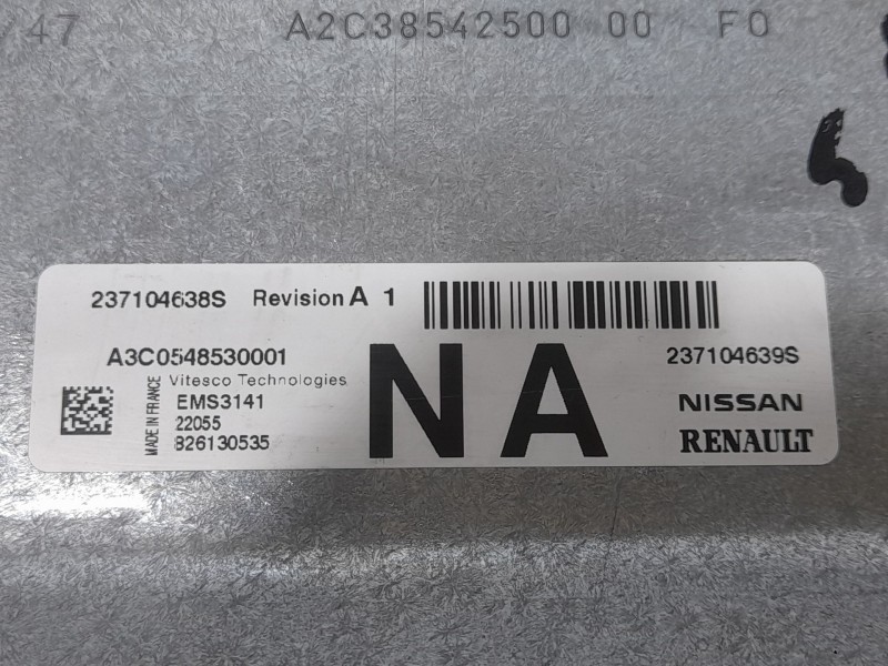 Recambio de centralita motor uce para dacia sandero stepway referencia OEM IAM 237104639S  