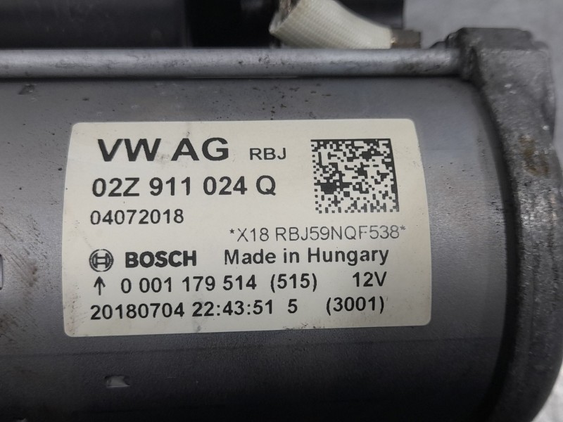 Recambio de motor arranque para seat leon (5f1) fr referencia OEM IAM 02Z911024Q  DENSO