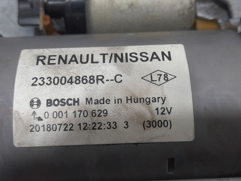 Recambio de motor arranque para nissan micra v (k14) acenta referencia OEM IAM 233004868R 20180722 BOSCH