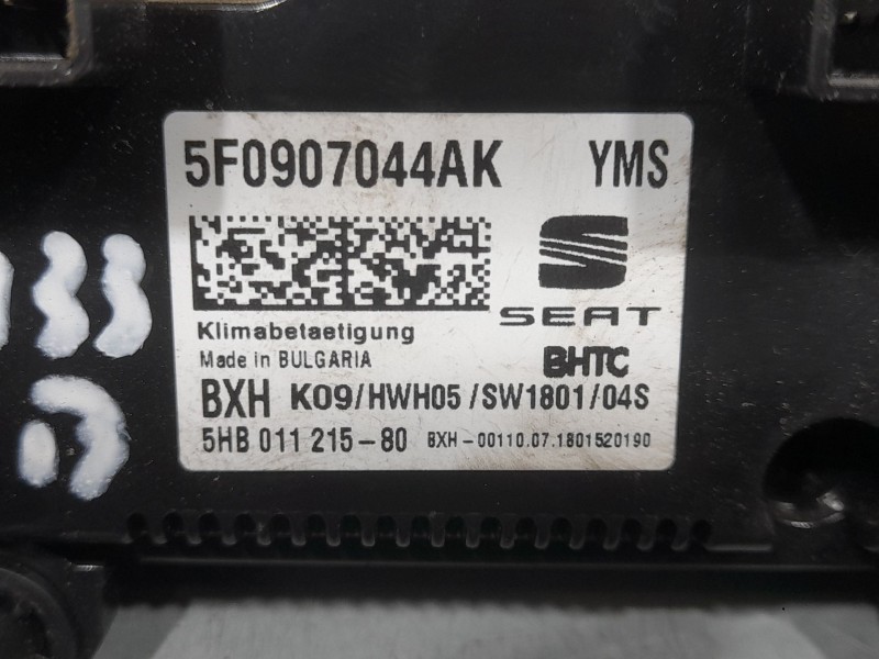 Recambio de mando climatizador para seat leon (5f1) fr referencia OEM IAM 5F0907044K  